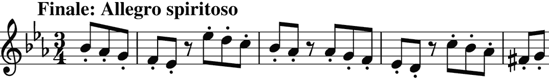 Four falling scales