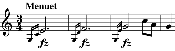 Menuet's rising theme