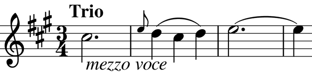 start the Trio in A major