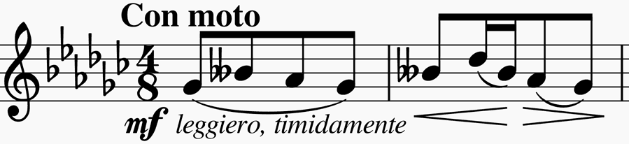 Con moto opening of the third movement