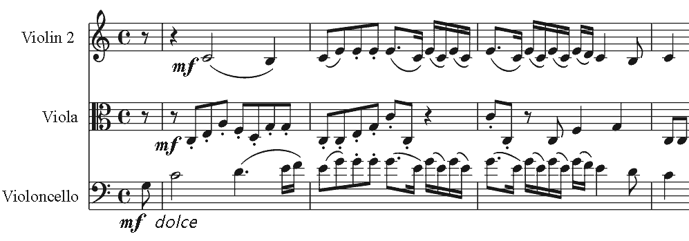 cello opens the C major quartet 