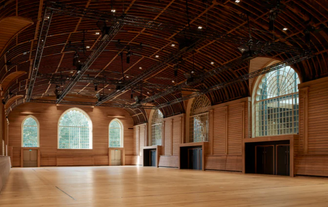 Brighton Dome Corn Exchange as newly refurbished in Autumn 2023, from photo by Andy Stagg