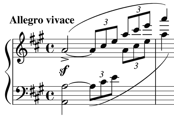 opening flourish of the Trout