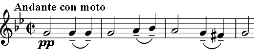 theme for Andante con moto