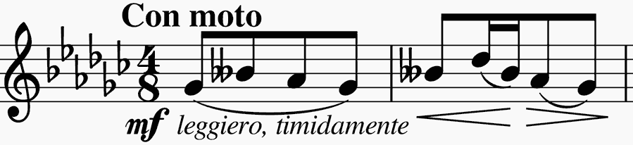 Con moto opening of the third movement