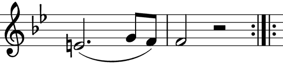 closing bars of the first half