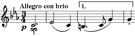 pause-filled first few bars