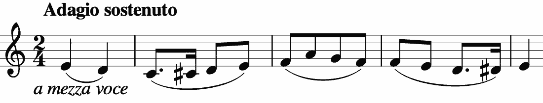 two dotted notes paradoxically increasing the effect