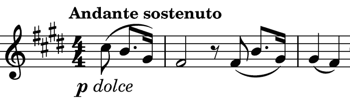 Andante second subject