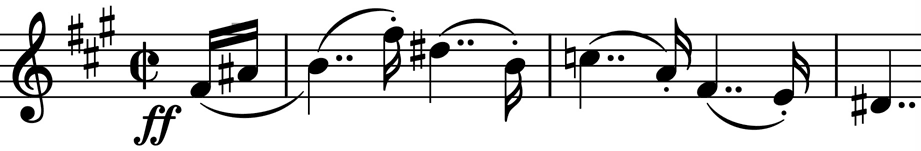 more assertively double-dotted