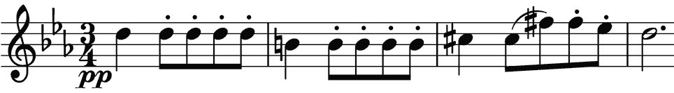 crotchet and four quavers