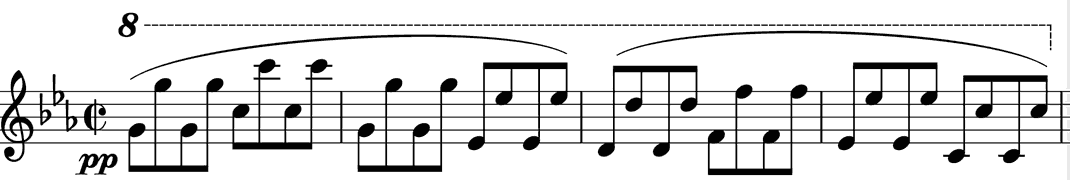 octaves on the piano