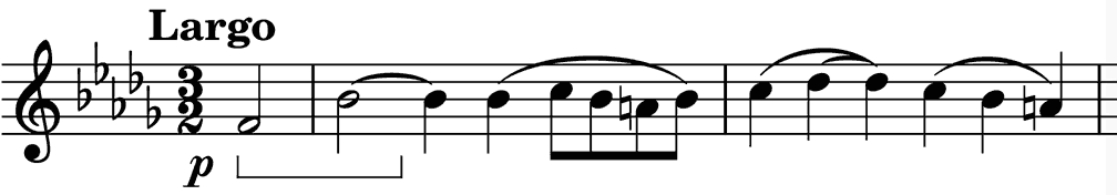 mournfully sad and tender theme