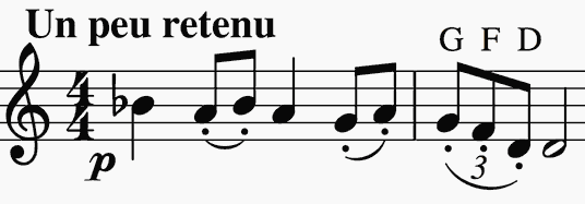 a triplet in the Un peu retenu theme
